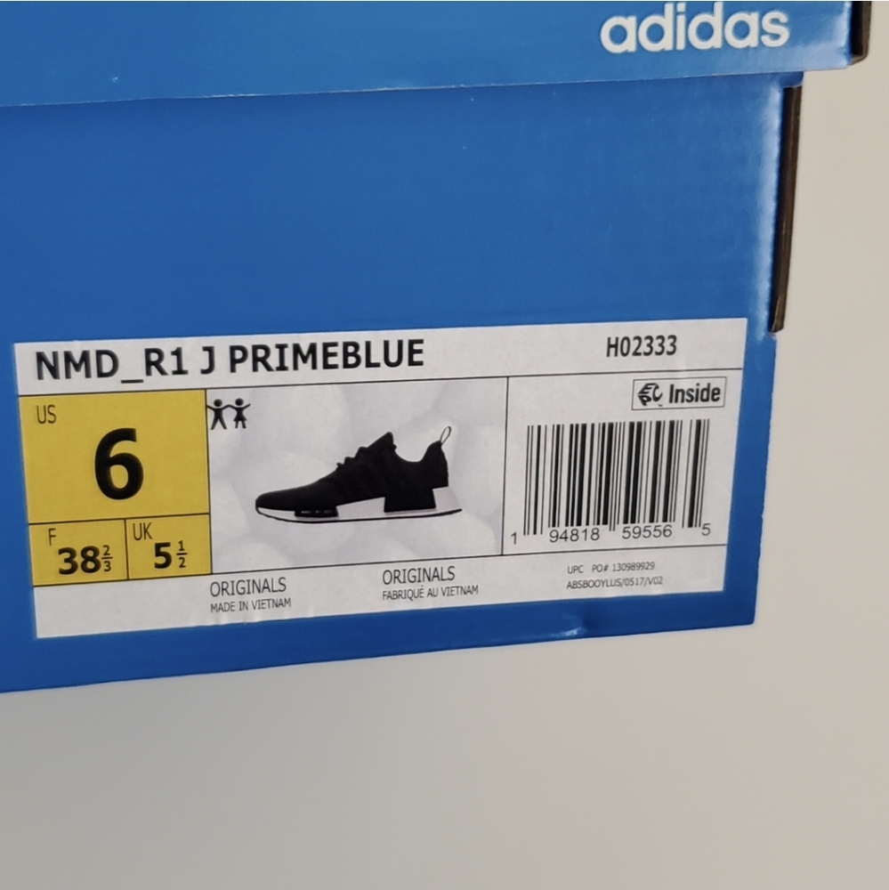 Adidas NMD_R1 black white size 7/7.5 - Picture 11 of 12
